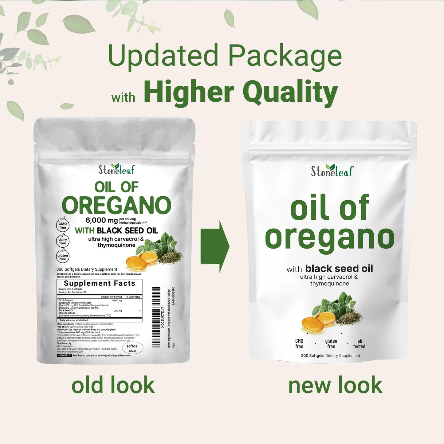 Stoneleaf Wellness Oregano Oil with Black Seed Oil