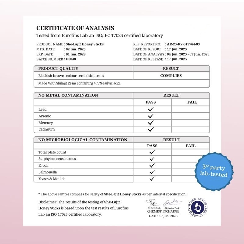 Women's SHE-LAJIT Multi-Mineral Honey Sticks